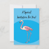 Abbildung des Flamingo-Vogel-Cartoon Einladung (Rückseite)