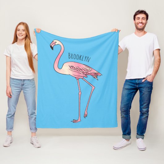 Abbildung des Flamingo-Vogel-Cartoon Fleecedecke (Beispiel)