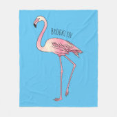 Abbildung des Flamingo-Vogel-Cartoon Fleecedecke (Vorderseite)
