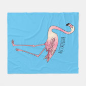 Abbildung des Flamingo-Vogel-Cartoon Fleecedecke (Vorderseite (Horizontal))