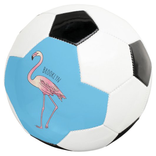 Abbildung des Flamingo-Vogel-Cartoon Fußball (Dreiviertel)