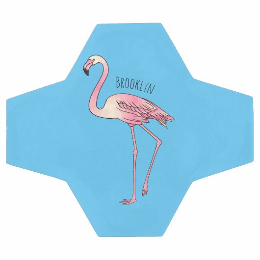 Abbildung des Flamingo-Vogel-Cartoon Fußball (Flach)