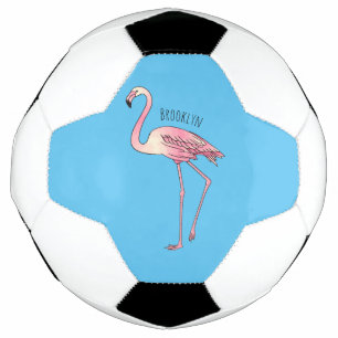Abbildung des Flamingo-Vogel-Cartoon Fußball