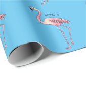 Abbildung des Flamingo-Vogel-Cartoon Geschenkpapier (Rolleneckpunkt)
