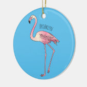 Abbildung des Flamingo-Vogel-Cartoon Keramik Ornament (Links)