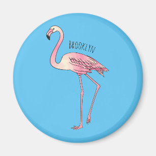 Abbildung des Flamingo-Vogel-Cartoon Magnet
