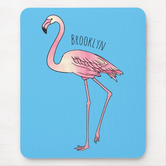 Abbildung des Flamingo-Vogel-Cartoon Mousepad (Vorne)