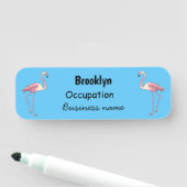 Abbildung des Flamingo-Vogel-Cartoon Namensschild (Beispiel)