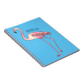 Abbildung des Flamingo-Vogel-Cartoon Notizblock (Rechte Seite)