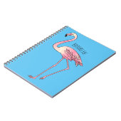 Abbildung des Flamingo-Vogel-Cartoon Notizblock (Linke Seite)