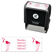 Abbildung des Flamingo-Vogel-Cartoon Permastempel (Beispiel)