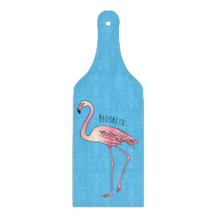 Abbildung des Flamingo-Vogel-Cartoon Schneidebrett