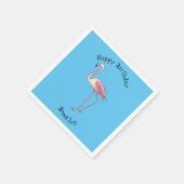 Abbildung des Flamingo-Vogel-Cartoon Serviette (Ecke)