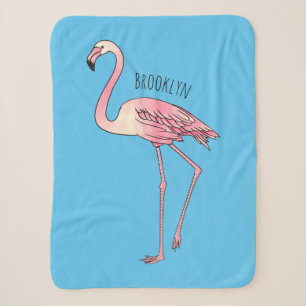 Abbildung des Flamingo-Vogel-Cartoon Sherpadecke