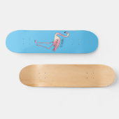 Abbildung des Flamingo-Vogel-Cartoon Skateboard (Horizontal)