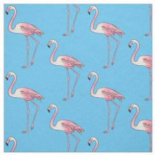 Abbildung des Flamingo-Vogel-Cartoon Stoff