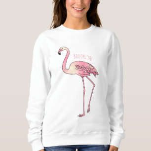 Abbildung des Flamingo-Vogel-Cartoon Sweatshirt