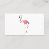 Abbildung des Flamingo-Vogel-Cartoon Visitenkarte (Rückseite)