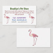 Abbildung des Flamingo-Vogel-Cartoon Visitenkarte (Vorne/Hinten)