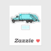 Abbildung des Garbage LKW-Cartoon Aufkleber (Blatt)