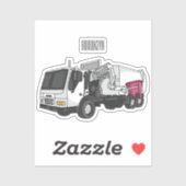 Abbildung des Garbage LKW-Cartoon Aufkleber (Blatt)