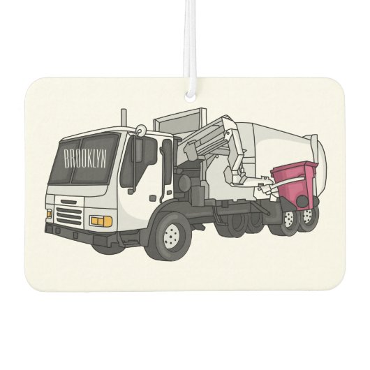 Abbildung des Garbage LKW-Cartoon Autolufterfrischer (Vorderseite)