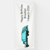 Abbildung des Garbage LKW-Cartoon Banner (Vertikal)