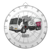 Abbildung des Garbage LKW-Cartoon Dartscheibe (vorne)