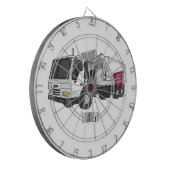 Abbildung des Garbage LKW-Cartoon Dartscheibe (Vorderseite Links)