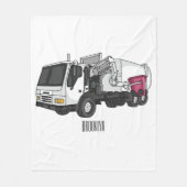 Abbildung des Garbage LKW-Cartoon Fleecedecke (Vorderseite)