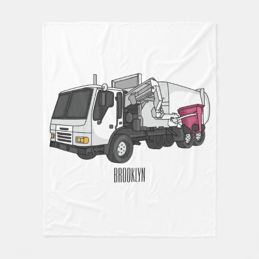 Abbildung des Garbage LKW-Cartoon Fleecedecke (Vorderseite)