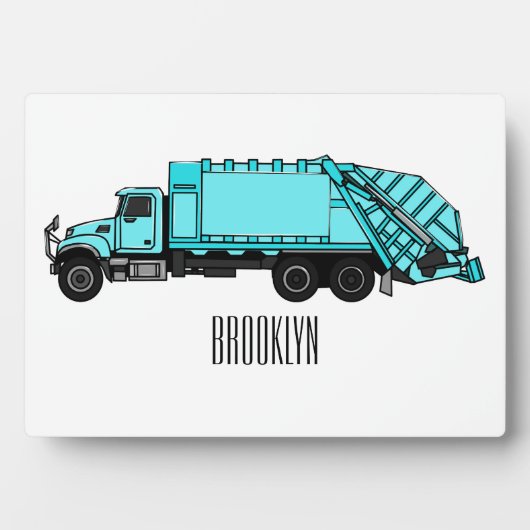 Abbildung des Garbage LKW-Cartoon Fotoplatte (Vorderseite)