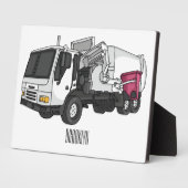 Abbildung des Garbage LKW-Cartoon Fotoplatte (Seite)