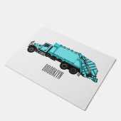 Abbildung des Garbage LKW-Cartoon Fußmatte (Schrägansicht)