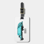 Abbildung des Garbage LKW-Cartoon Gepäckanhänger (Vorderseite vertikal)