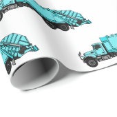 Abbildung des Garbage LKW-Cartoon Geschenkpapier (Rolleneckpunkt)