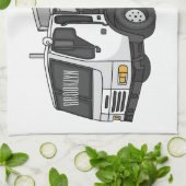 Abbildung des Garbage LKW-Cartoon Geschirrtuch (Gefaltet)