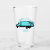 Abbildung des Garbage LKW-Cartoon Glas (Vorderseite)