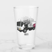 Abbildung des Garbage LKW-Cartoon Glas (Vorderseite)