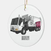 Abbildung des Garbage LKW-Cartoon Keramik Ornament (Links)