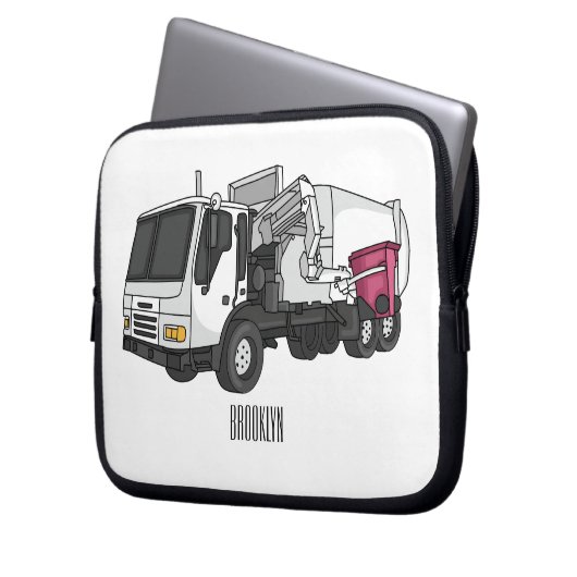 Abbildung des Garbage LKW-Cartoon Laptopschutzhülle (Vorderseite Links)