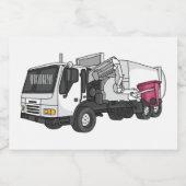 Abbildung des Garbage LKW-Cartoon Lebensmitteletikett (Einzelnes Label)