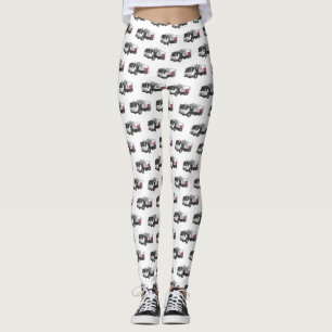 Abbildung des Garbage LKW-Cartoon Leggings