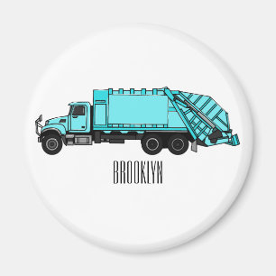 Abbildung des Garbage LKW-Cartoon Magnet
