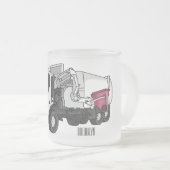 Abbildung des Garbage LKW-Cartoon Mattglastasse (VorderseiteRechts)