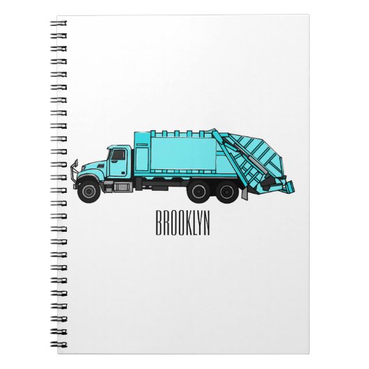 Abbildung des Garbage LKW-Cartoon Notizblock (Vorderseite)