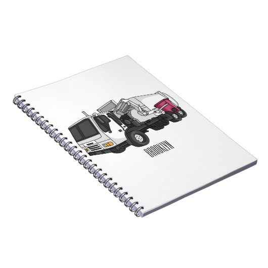 Abbildung des Garbage LKW-Cartoon Notizblock (Rechte Seite)