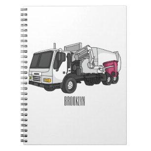 Abbildung des Garbage LKW-Cartoon Notizblock