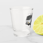 Abbildung des Garbage LKW-Cartoon Schnapsglas (Links)