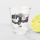 Abbildung des Garbage LKW-Cartoon Schnapsglas (Vorderseite)